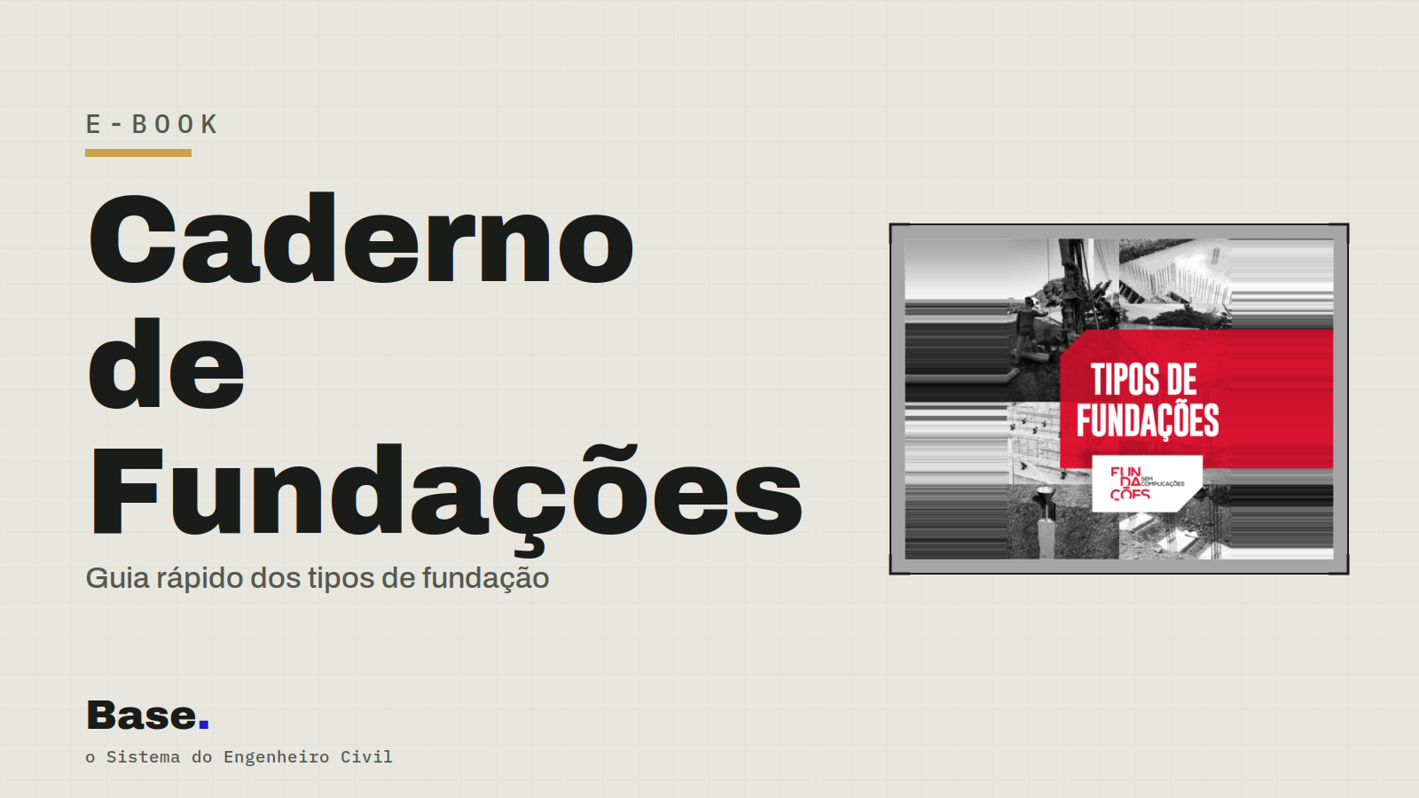 E-book: Caderno de Fundações