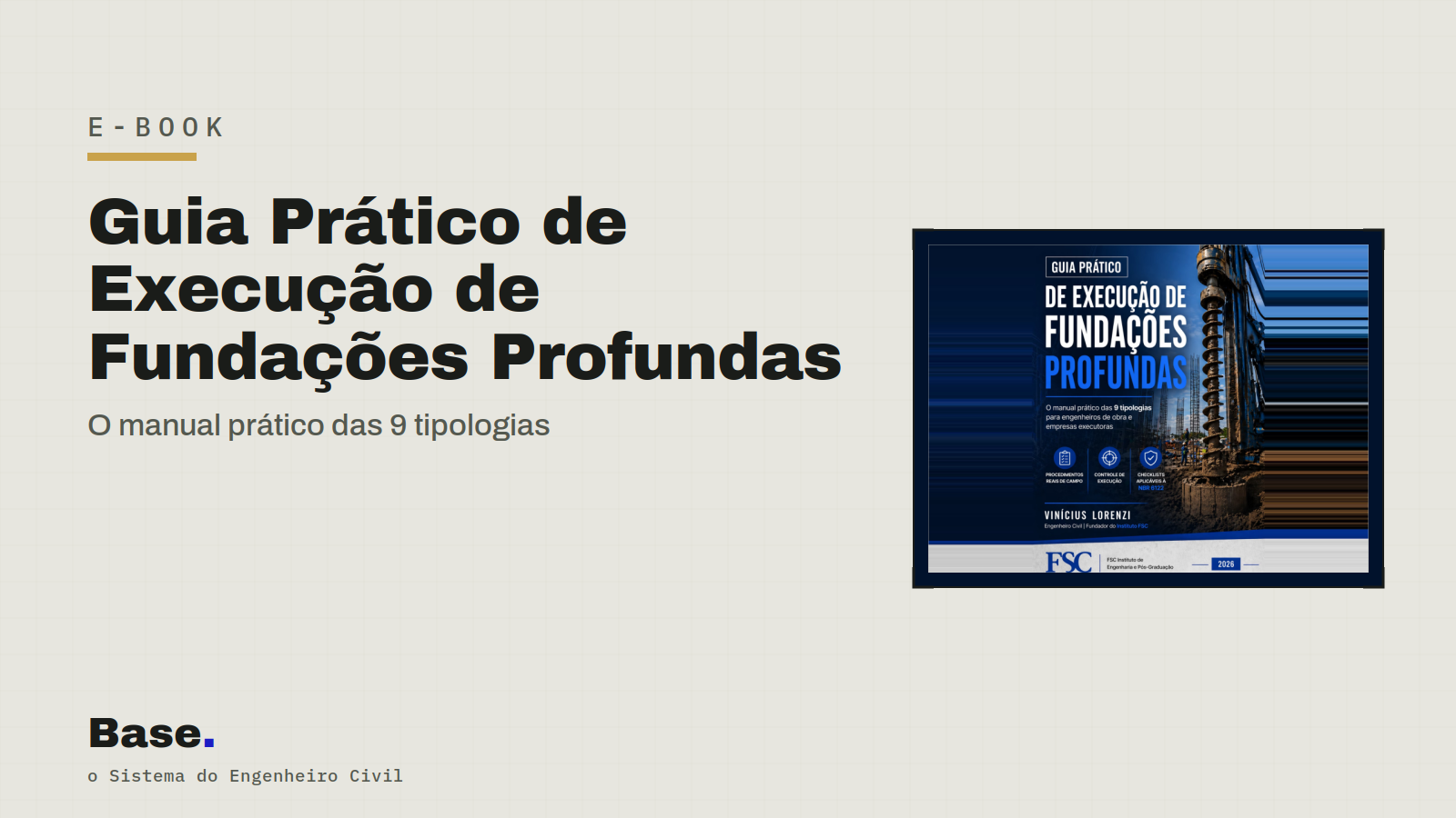E-book: Guia Prático de Execução de Fundações Profundas
