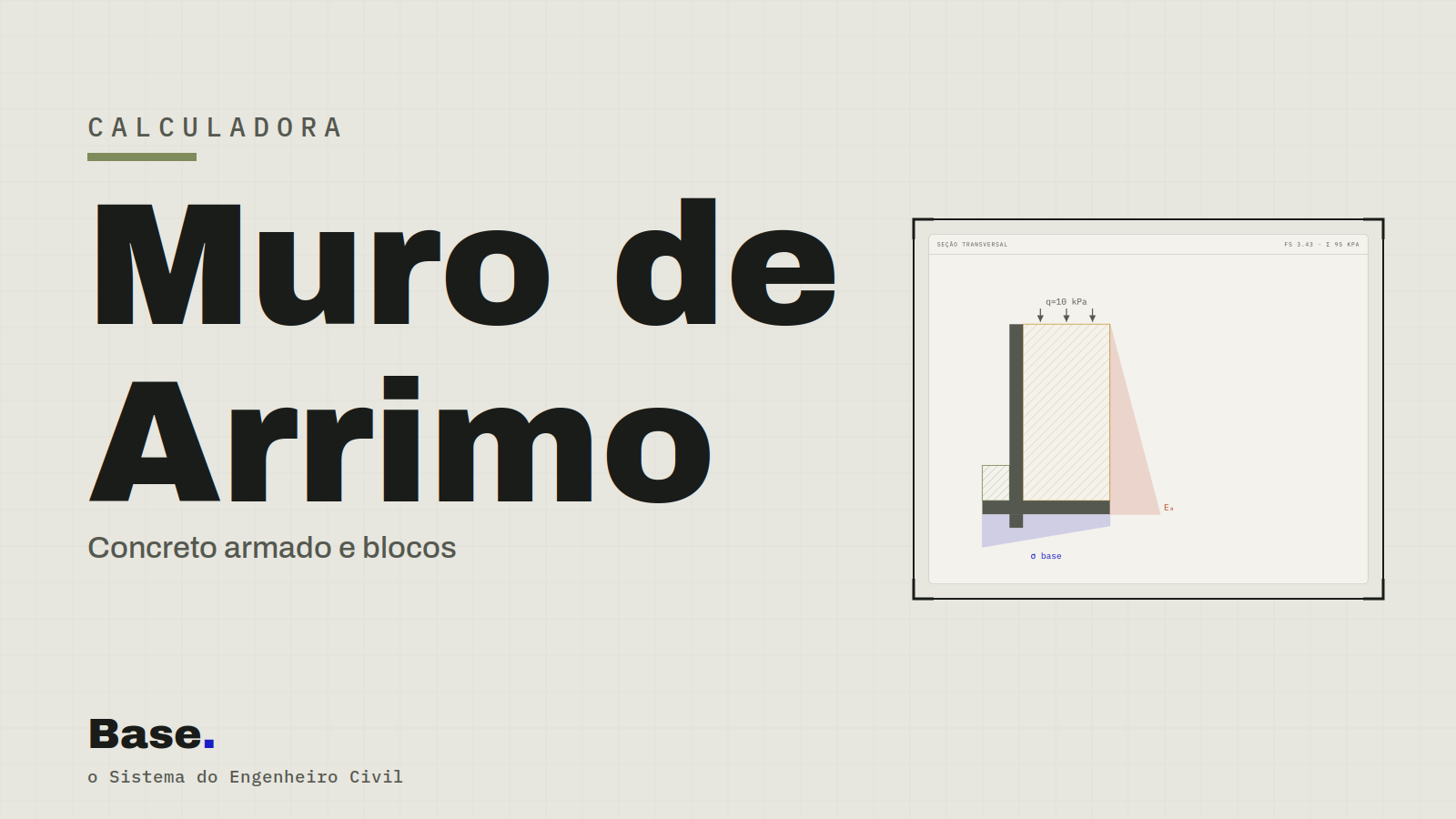 Calculadora: Muro de Arrimo